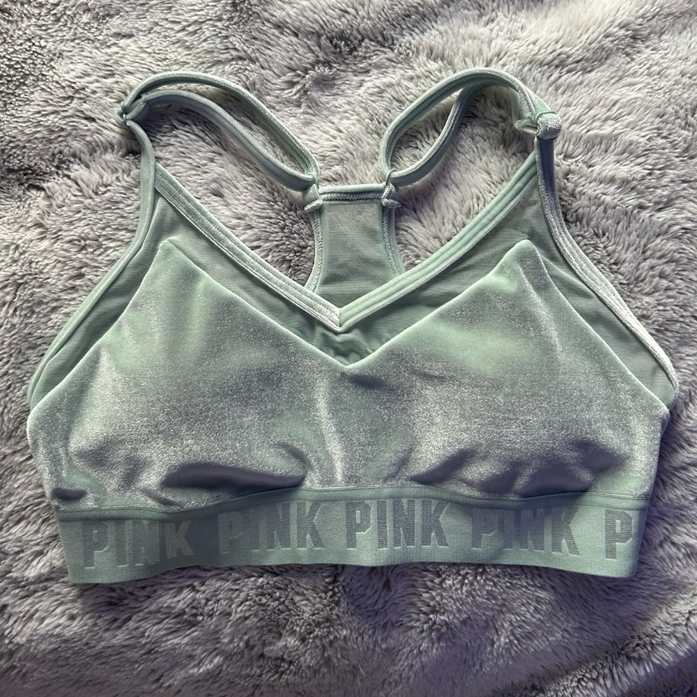 NEVER WORN! Super cute and shiny sports bra!